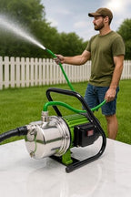 1 HP Portable Sprinkler Pump with Stainless Steel Housing, 1075 GPH Flow Rate, 70 PSI Max Pressure, 26 Ft Suction Lift, 3/4" Garden Hose Thread – Ideal for Lawn & Garden Irrigation - Image 3