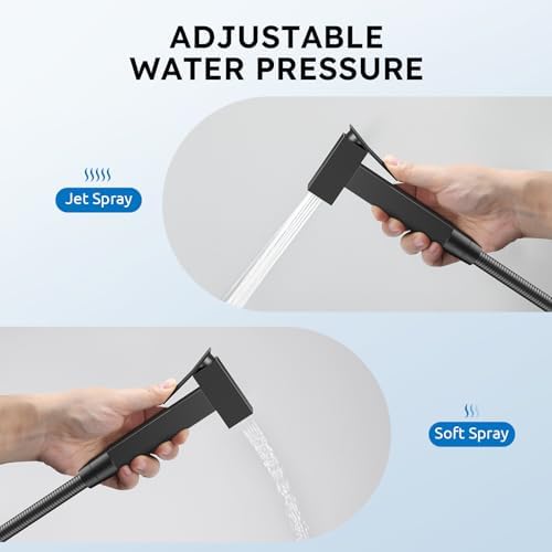 Arofa Built-in Hot and Cold Bidet Sprayer, Hands-Free Control, Matte Black - Image 5