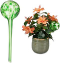 Relaxdays Watering Globes, Regulated Plant Irrigation for Office & Holiday, Glass, Ø9 cm, Green, Set of 2 by Relaxdays