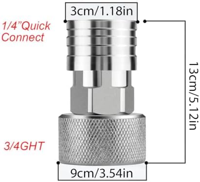 Garden Hose to Pressure Washer Adapter Leak-Proof 3/4 GHT to 1/4 Quick - Image 3