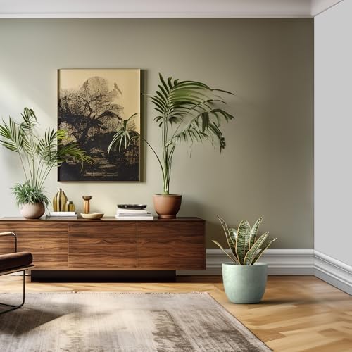 Kante Accent Round Bowl Mint Green Concrete Planter 14" Dia, Outdoor - Image 5