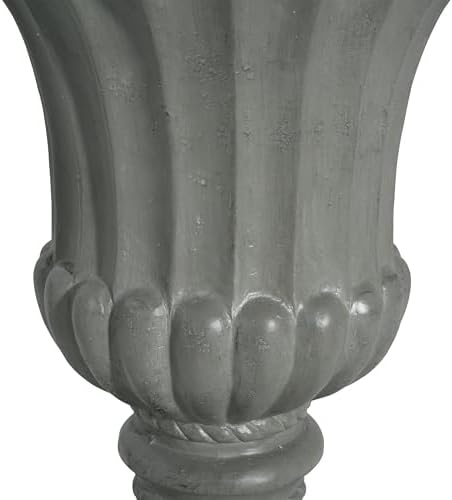 Outdoor Garden Urn Planter, 26 Inch, Gray - Image 2