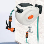 10m/20m Automatic Retractable Hose Reel, Wall Mounted Hose Reel, with 6-Mode Water Spray Gun, 180° Swivel, for Car Washing, Yard Cleaning & Pet Bathing by Unknown