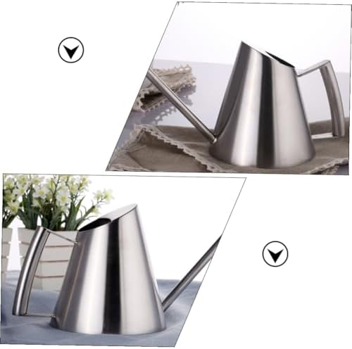 Stainless Steel Watering Can Silver Garden 1500ml Long Spout - Image 3