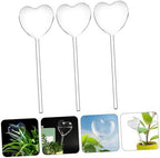 Totority 3pcs Heart-Shaped Glass Self-Watering Bulbs Plant Watering Globes for Automatic Irrigation - Image 6