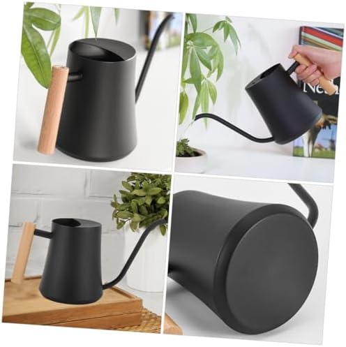 Watering Pot and Wood Handle with Long Spout Vintage Stainless Steel - Image 4