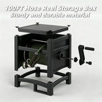 Garden Hose Reel Hideaway Storage Box，Resin Outdoor Container，Outdoor Garden Hose Reel Storage，Garden Hose Holder & Hose Reel for 100FT 5/8 Inch Water Line，No Assembly Required - Image 4
