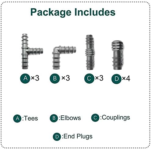 Soaker Hose 1/2" 100ft Rubber Garden Soaker Hoses Kit - Image 4