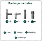 Soaker Hose 1/2" 100ft Rubber Garden Soaker Hoses Kit - Image 4