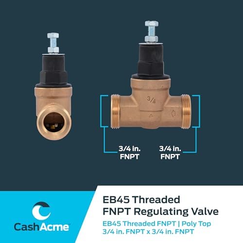 Cash Acme EB45 Pressure Regulating Valve, 3/4 Inch NPT Threaded, Poly Top, 60 PSI, PVA16P-DTH-60 - Image 5