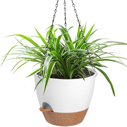 12 Inch Self Watering Hanging Planters for Indoor Outdoor Plants, 1 Pack by Vanslogreen