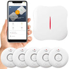 Smart Water Leak Detector for Home 5 Pack, Driping Leakage Flood Detectors by RUIKORING