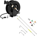 FIXFANS High Pressure Washer Hose Reel 3/8" X 50 FT, Pressure Washer Extension Wand 120” by FIXFANS