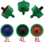 Spray Water Connection 100 Sets Garden Pressure Current Regulator L/4L/8L Steady Flow Dripper With 3/5mm 4-way Hose Splitters Irrigation Device (Color : 8L) - Image 4