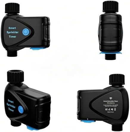 Garden Hose Irrigation Controller, App Controlled Water Timer with Rain Delay, Auto & Manual Watering, Waterproof Outdoor Sprinkler System, Black - Image 2