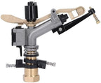 Impact Sprinkler, Aluminum Alloy Copper Impact Sprinkler on Spike Base 360 Degree Rotation Sprinkler Irrigation Sprinkler for Large Area Patio Garden Irrigation - Image 3