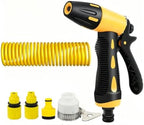 Retractable Coil Garden Hose with Rotating Spray Nozzle for Car Wash Patio by Unknown