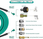 25FT Sewer Jetter Kit for Pressure Washer,1/4‘’NPT Drain Cleaner Hose 5800PSI, with Adapter Corner Rotating Button Nose Sewer Jetting Nozzles Kit Pearl Corsage Pin Spanner Waterproof Tape - Image 3