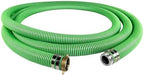 Gloxco Heavy Duty EPDM All Weather Suction Hose Assembly, Black Tube, Lime Green Helix, 2" Inside Diameter with Male x Female NPSM Pinlug Fittings Installed, 33 ft Length by Gloxco