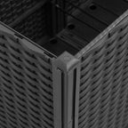 Modular Garden Planter Box with Trellis 63x63 Black PP 7 Packs - Image 7