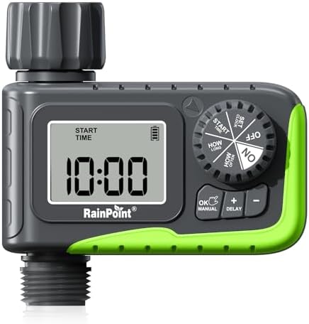 RAINPOINT Sprinkler Timer, Water Timer for Garden Hose, Garden Hose Timers for Watering, Irrigation with Manual Watering/Rain Delay for Outdoor Lawn & Yard by RainPoint