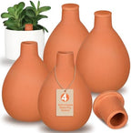 Blushtier 4 Pcs Terracotta Watering Pots Olla Self Watering with Lid 34 oz by Blushtier