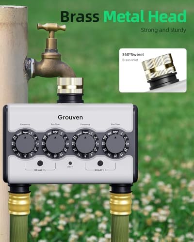 2 Zone Ball Valve Hose Water Timer Brass Inlet Sprinkler No Water Pressure - Image 2