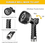FANHAO Thumb Control Garden Hose Nozzle Heavy Duty Metal, 10 Spray Patterns - Image 3