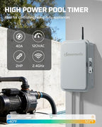 DEWENWILS Matter Pool Pump Timer, Heavy Duty Timer Box - 120V 2HP 40A - Image 3
