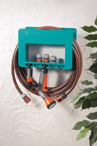 GARDENA System Hose-boy: Garden Hose Holder for wall, Space-Saving Storage of Garden Hose, with Holders for Spraying, Showers and Other GARDENA System Parts (238-20) - Image 2