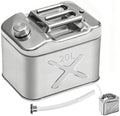 5 Gallon (20QT) 304 Stainless Steel Oil Storage Can with Spout, Food-Grade Cooking Oil Dispenser, Easy Pour Design for Restaurant, Food Truck, Camping Garden by Unknown