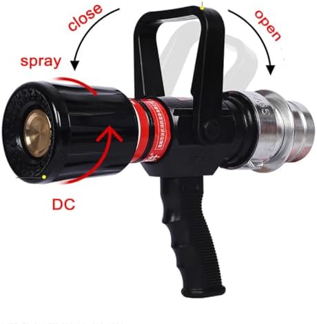 COYEUX High Pressure Fireman's Spray Nozzle, Nozzle Hose Sprayer, Heavy Duty Metal Hose Sprayer, for Cleaning, Watering Garden Street, Washing Cars, Extinguishing - Image 3