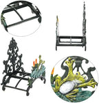 Sungmor Cast Iron Wall Mounted Garden Hose Holder - Hand-Painted Frog Rack - Image 4
