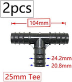 Hose Fittings Drip Irrigation 16/20/25mm Tube Barb Fittings Connector Tee Elbow Connector Cap Plug End Kit 1/2 Inch Tubing Hose Garden (Color : Blue) - Image 7