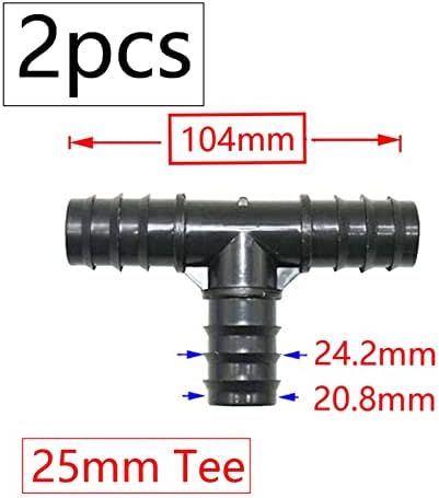 Generic Drip Irrigation 16/20/25mm Tube Barb Fittings Connector Tee Elbow Connector Cap Plug End Kit 1/2 Inch Tubing Hose Garden(Gold) - Image 7