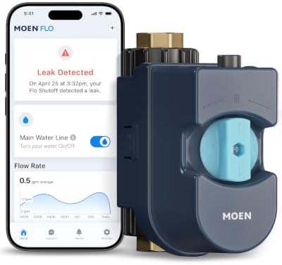 Moen Flo Shutoff, 3/4" Automatic Water Leak Detector & Shutoff, 900-001 by Unknown
