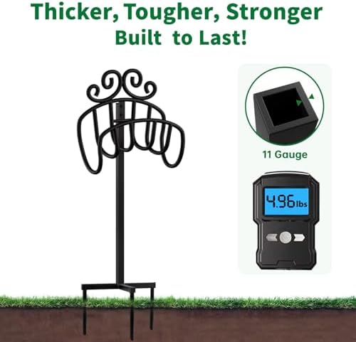 Hose Holder for Outside Freestanding+8 Pack Solar Pathway Lights Outdoor - Image 4