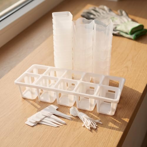 COLLBATH Inch Self Watering Square Propagation Pots with Tray - Image 5