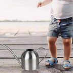 Naysku Stainless Steel Watering Pot, Watering Can for Indoor House Plants Long Spout Brushed Stainless Steel Watering Pot, Small Purling Can Indoor Watering Flower Kettle,500ml - Image 5