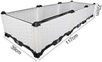 Hershii Plastic Rectangular Raised Garden Bed Indoor Outdoor Planter Box Kit Container for Growing Vegetables, Plants, Herbs, Flowers & Succulents - White - 46.06 X 15.35 X 8.66 Inches - Image 2