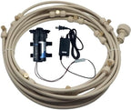 Garden Greenhouse Watering System with Pump Micro Drip Irrigation Kit Misting Cooling System,Outdoor Mister System with Garden Hose + Mist Nozzles+ Mist Seat+ End Plug ( Size : 30M(98.4ft)-50 nozzles by Unknown