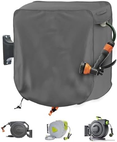 Garden Hose Reel Cover for Sunneday XW-30B, Waterproof Outdoor Wall Mounted Hose Reel Protector with Drawstring, Dustproof Windproof Hose Storage Cover,B by LZBCIXA