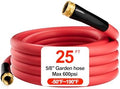 25ft x 5/8'' Hot/Cold Rubber Garden Water Hose, -50℉ to 190℉ by GLOSHOOTING