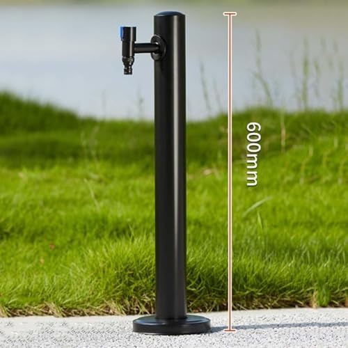 Stainless Steel Outdoor Garden Hose Stand with Faucet - Stylish Water Column Fountain for Irrigation and Washing, Durable Garden Dispenser for Easy Watering - Image 2