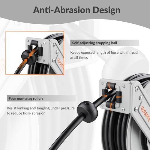Giraffe Tools 65ft Retractable Pressure Washer Hose Reel, 2600 PSI - Image 5