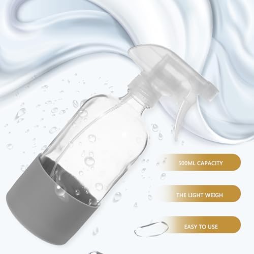 Vaguelly 3pcs Ml Refillable Empty Glass Spray Bottle with Leakproof Silicone Sleeve and Pp Nozzle for Home Use, for Flowers and Plants Mist, Sturdy Reusable Spray Container - Image 3