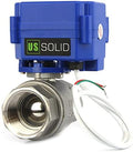 U.S. Solid Motorized Ball Valve- 1" Stainless Steel Ball Valve with Full Port, 9-24V AC/DC and 2 Wire Auto Return Setup, Normally Open by USSolid