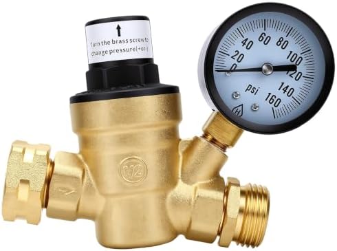 RV Water Pressure Regulator with 45-160 PSI Adjustable Range by Unknown