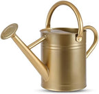 1 Gallon Watering Can for Plants, Watering Cans for Indoor&Outdoor Gardening, Galvanized Steel Watering Pot with Removable Spout, Metal Water Can with Ergonomic Movable Handle(Gold) by Unknown