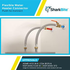SharkBite 3/4 Inch Ball Valve x 3/4 Inch FIP x 18 Inch Stainless Steel Flexible Water Heater Connector, Push to Connect Brass Plumbing Fitting, PEX Pipe, Copper, CPVC, PE-RT, HDPE, U3088FLEX18BVLF - Image 5